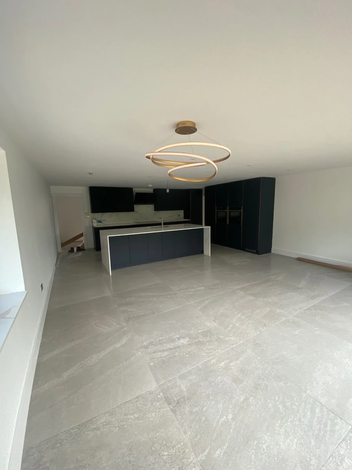 Open plan completed kitchen